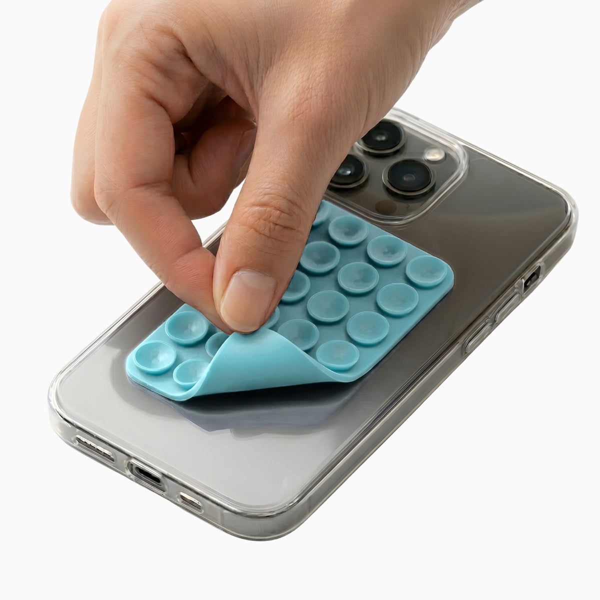 Gadget Club Stick-n-Grip Zuignap Telefoonhouder Lichtblauw