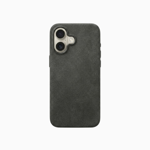 Gadget Club Alcantara Hoesje Donkergrijs - iPhone 17