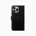 Gadget Club Leren Bookcase Zwart - iPhone 16 Pro