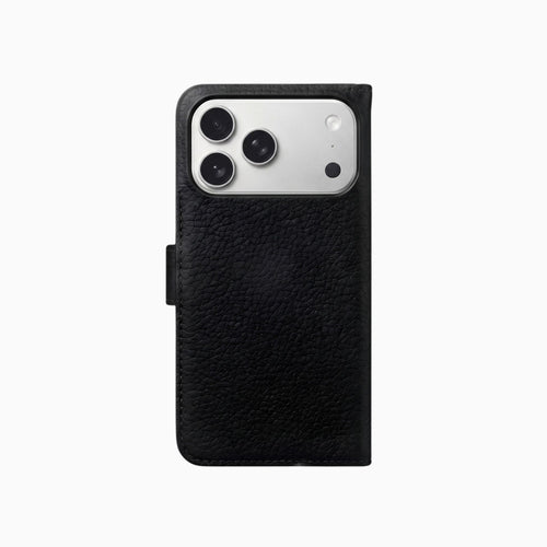 Gadget Club Leren Bookcase Zwart - iPhone 17 Pro / 18 Pro
