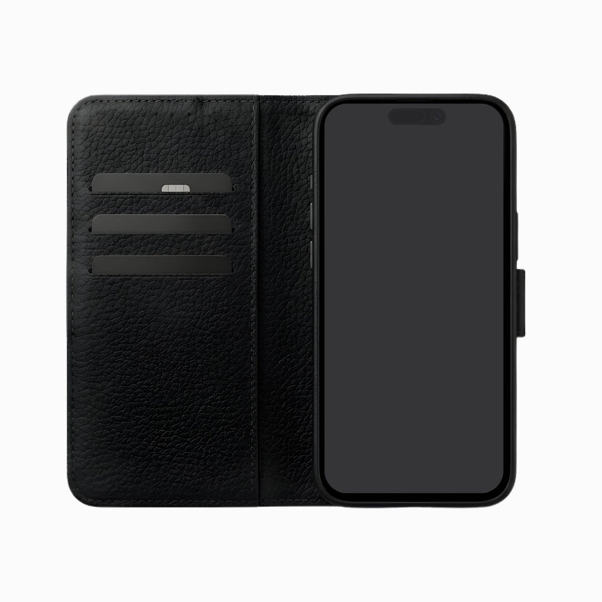Gadget Club Leren Bookcase Zwart - iPhone 17 Pro / 18 Pro