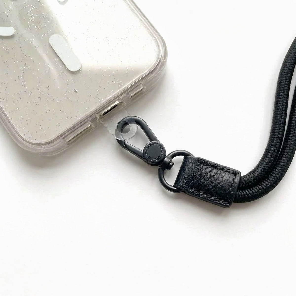 Gadget Club Loop Studio Telefoonkoord Leer Zwart