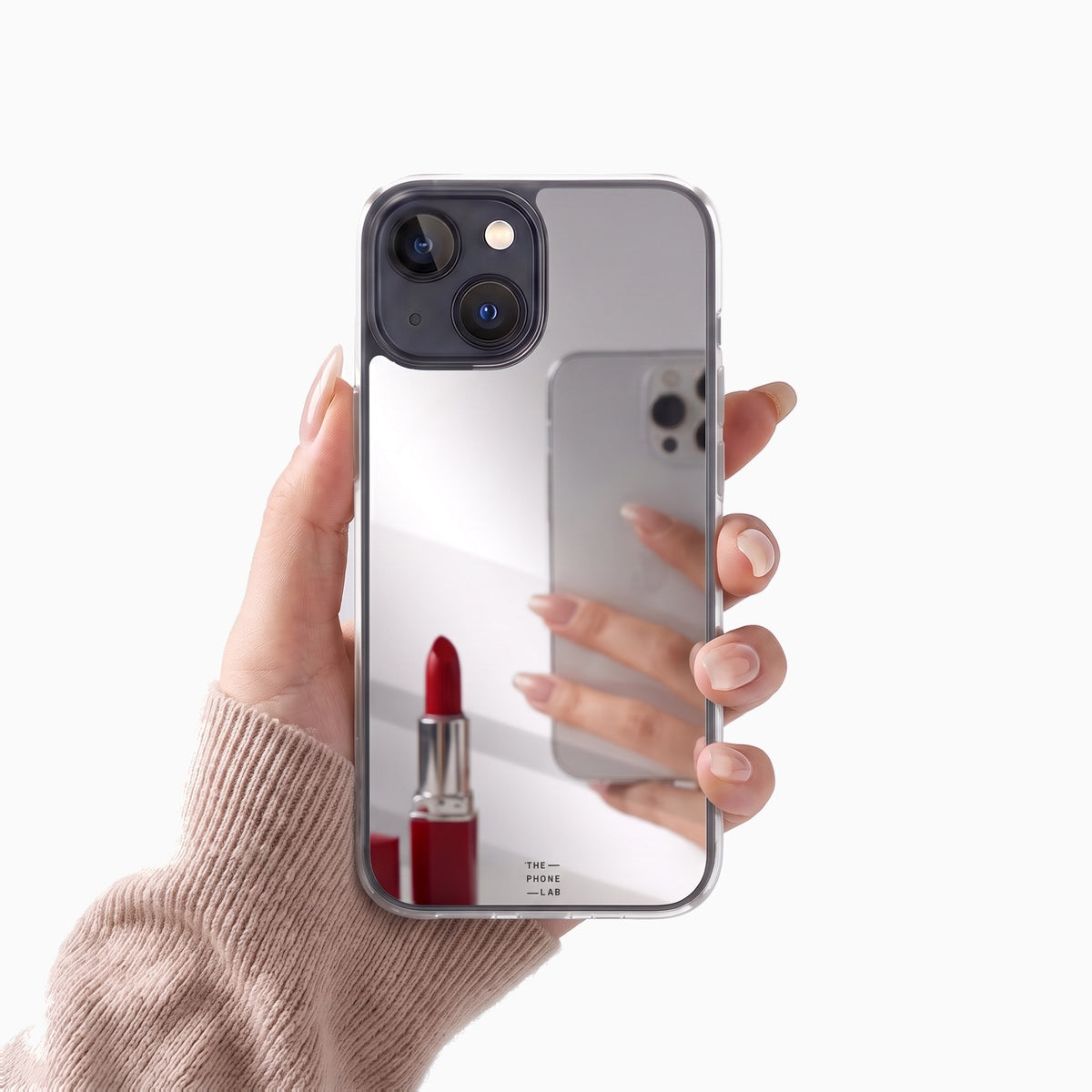 Gadget Club Mirror Hoesje Zilver - iPhone 14