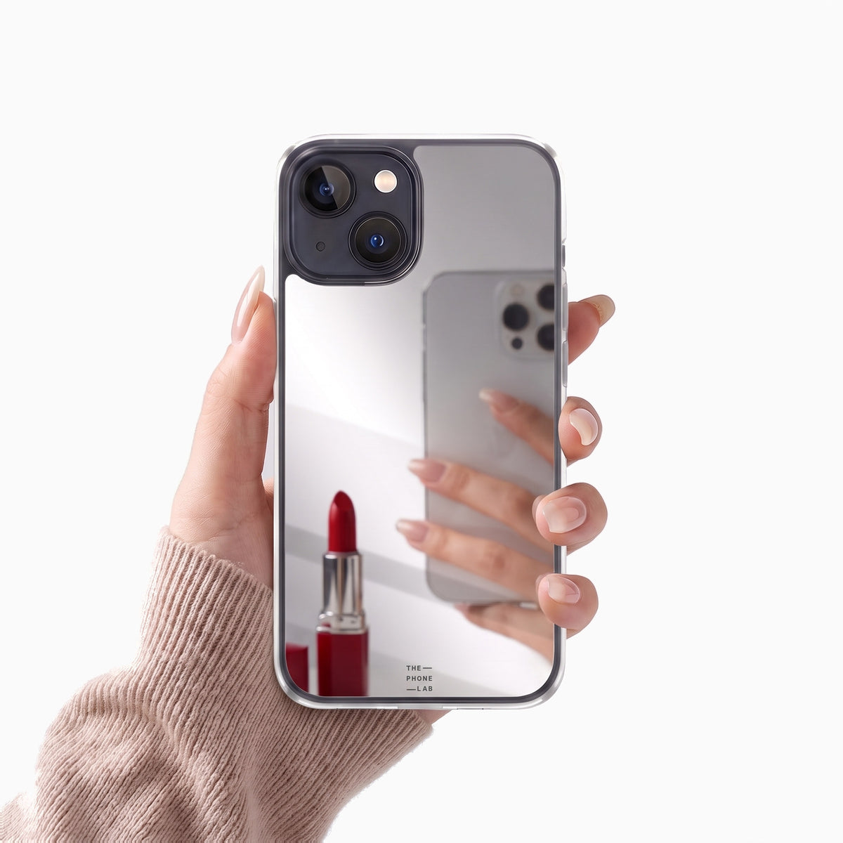 Gadget Club Mirror Hoesje Zilver - iPhone 15