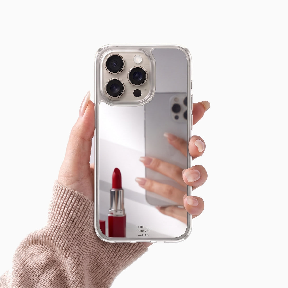 Gadget Club Mirror Hoesje Zilver - iPhone 15 Pro