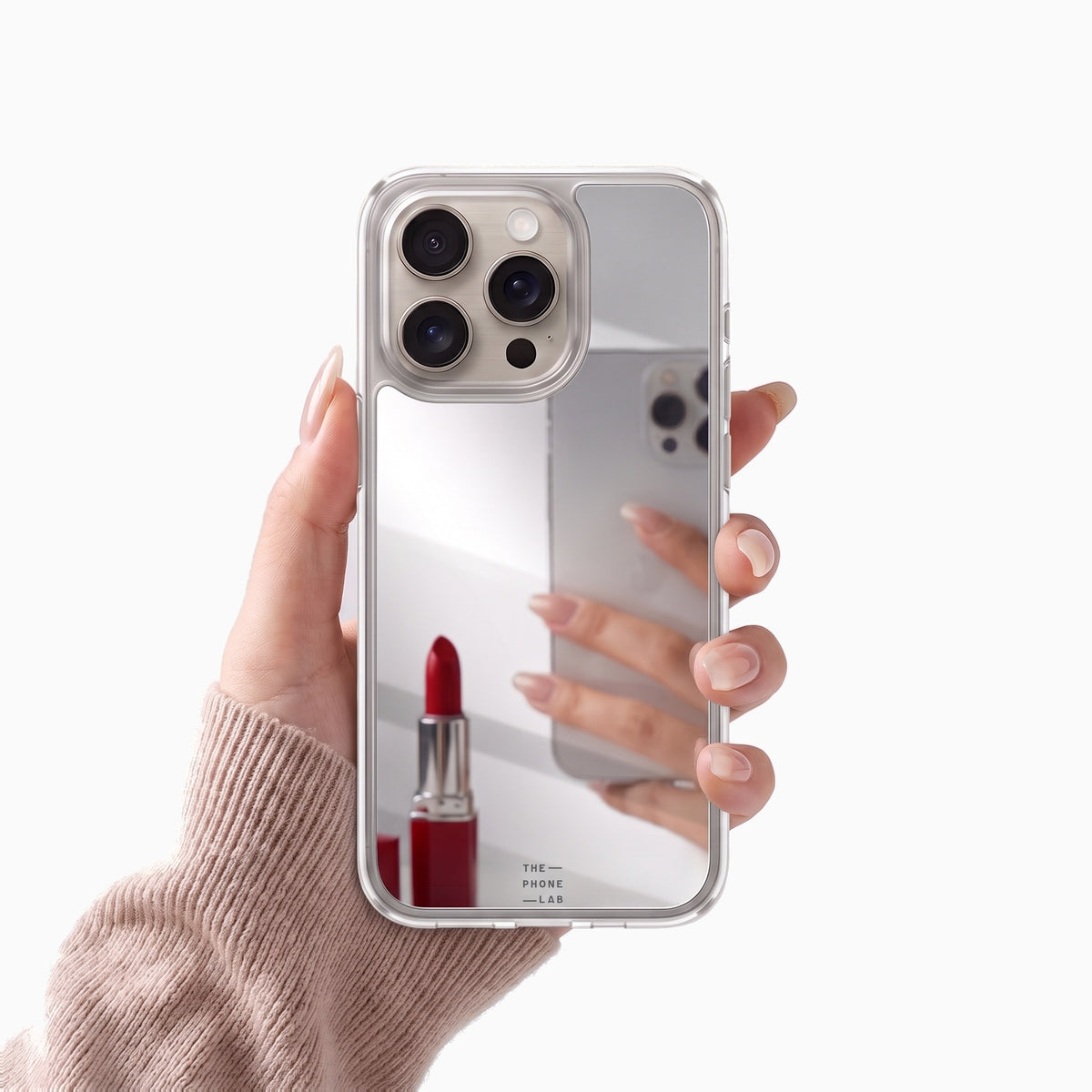 Gadget Club Mirror Hoesje Zilver - iPhone 15 Pro Max
