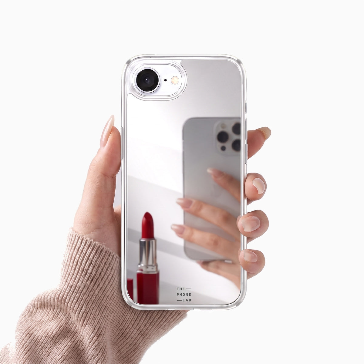 Gadget Club Mirror Hoesje Zilver - iPhone 16e, iPhone 17e