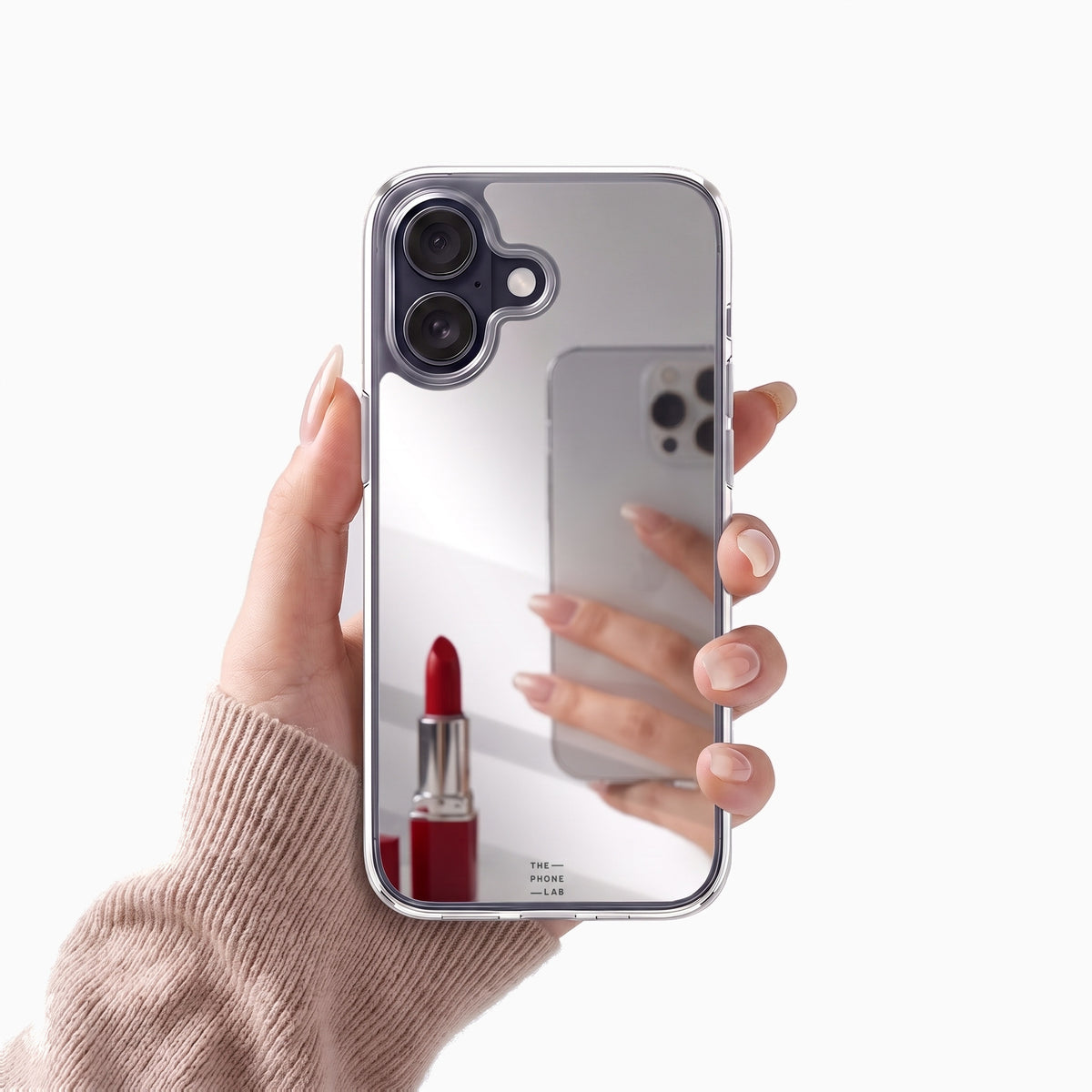 Gadget Club Mirror Hoesje Zilver - iPhone 16