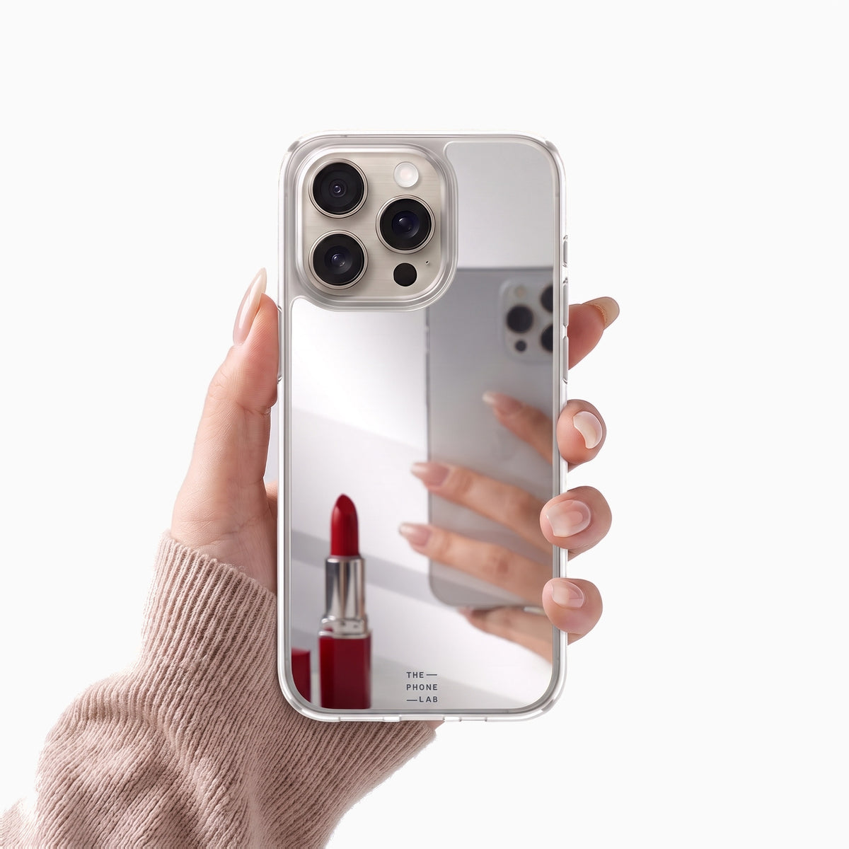Gadget Club Mirror Hoesje Zilver - iPhone 16 Pro
