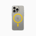 ThePhoneLab Protectie Hoesje Transparant Geel MagSafe - iPhone 15 Pro Max