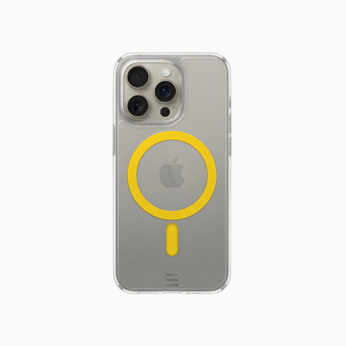ThePhoneLab Protectie Hoesje Transparant Geel MagSafe - iPhone 15 Pro Max