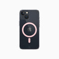 ThePhoneLab Protectie Hoesje Transparant Zalmroze MagSafe - iPhone 15
