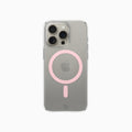 ThePhoneLab Protectie Hoesje Transparant Zalmroze MagSafe - iPhone 15 Pro