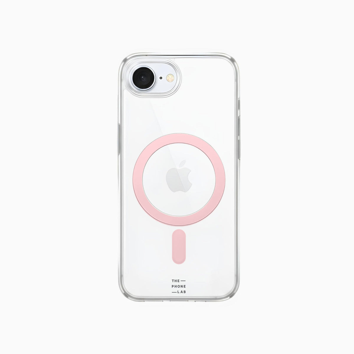 ThePhoneLab Protectie Hoesje Transparant Zalmroze MagSafe - iPhone 16e, iPhone 17e