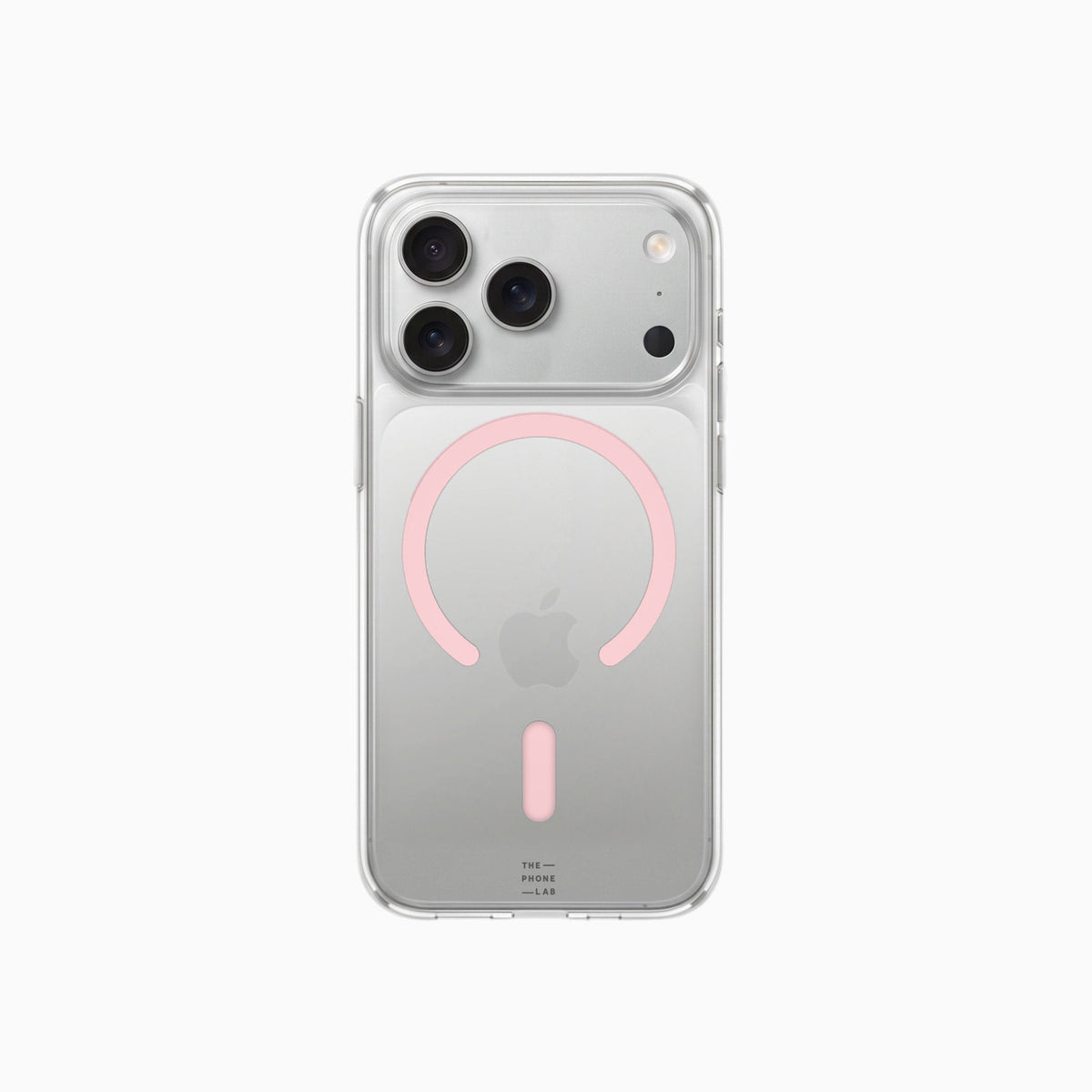 ThePhoneLab Protectie Hoesje Transparant Zalmroze MagSafe - iPhone 17 Pro / 18 Pro