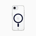ThePhoneLab Protectie Hoesje Transparant Donkerblauw MagSafe - iPhone 16e, iPhone 17e