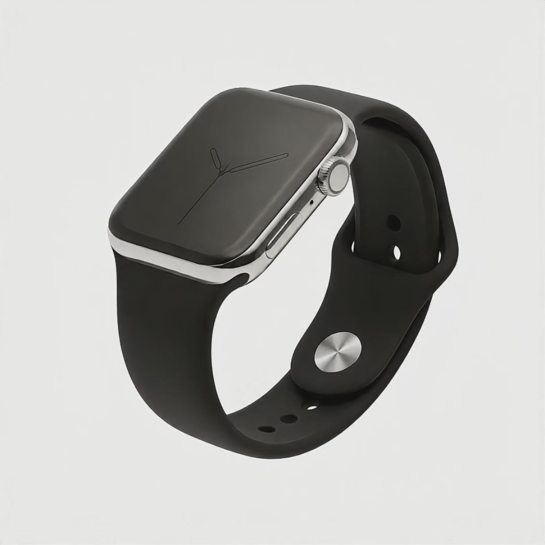 Zwarte apple watch band silicone 
